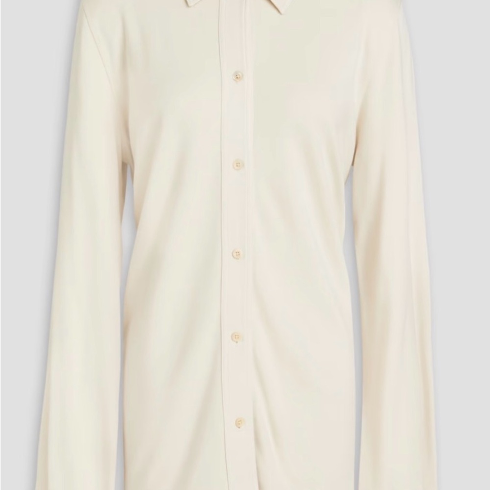 Toteme Beige Button-Up Jersey Shirt